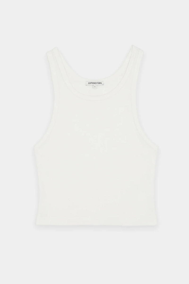 Verona Crop Tank - White