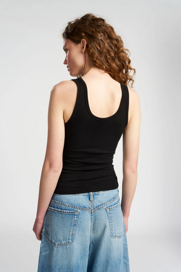 Verona Scoop Tank - Black