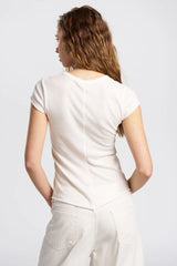 Marbella Cap Sleeve Tee - Bone