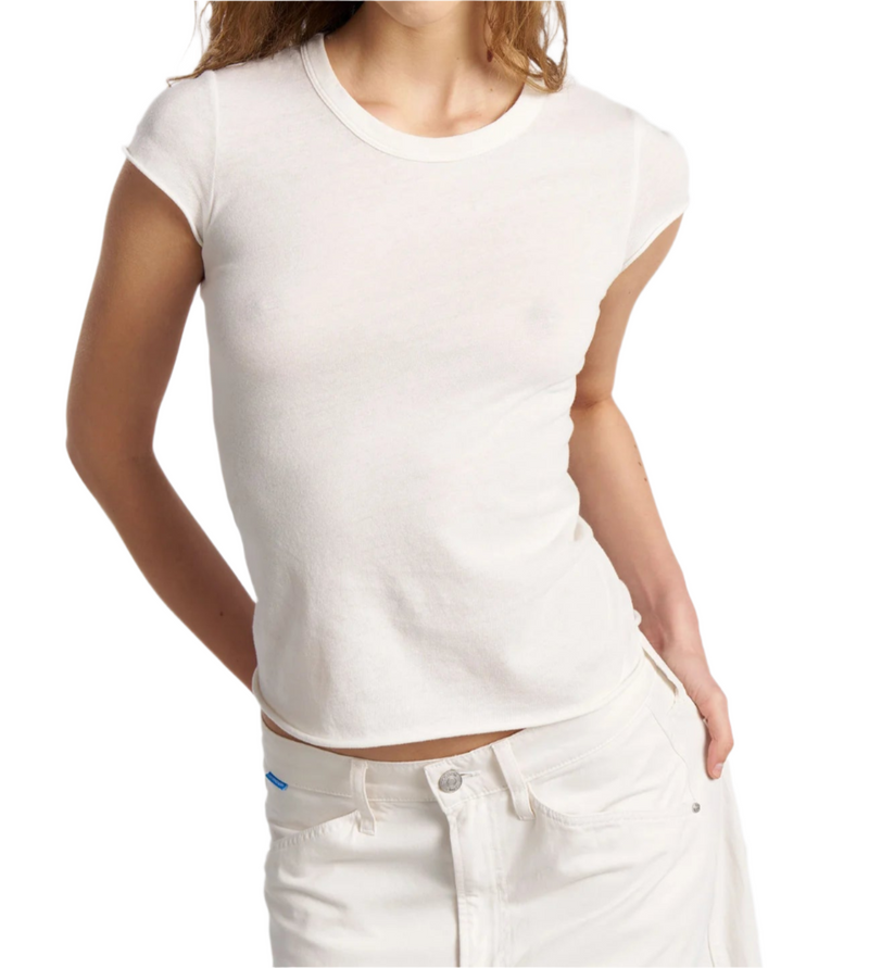 Marbella Cap Sleeve Tee - Bone