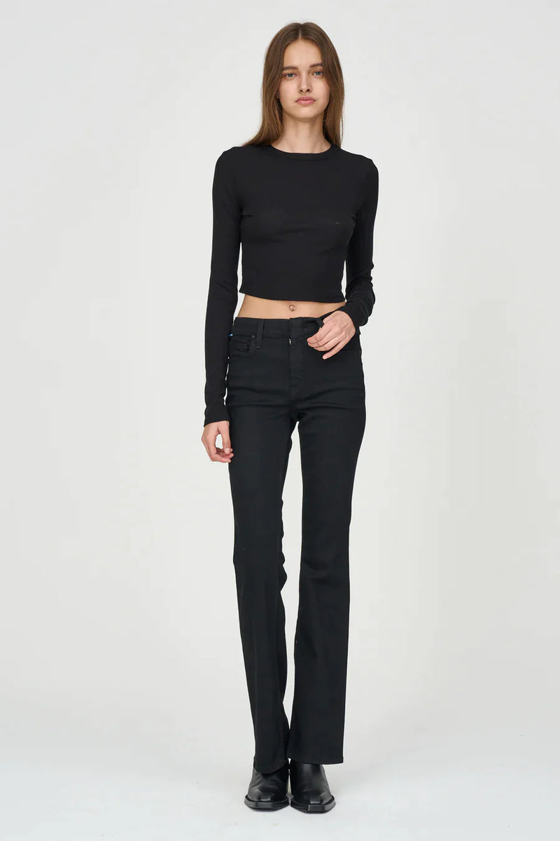 Verona Crop Shirt - Jet Black - BLVD