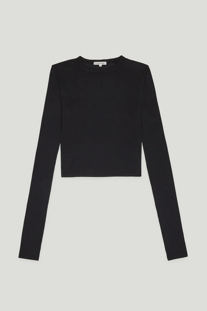 Verona Crop Shirt - Jet Black - BLVD