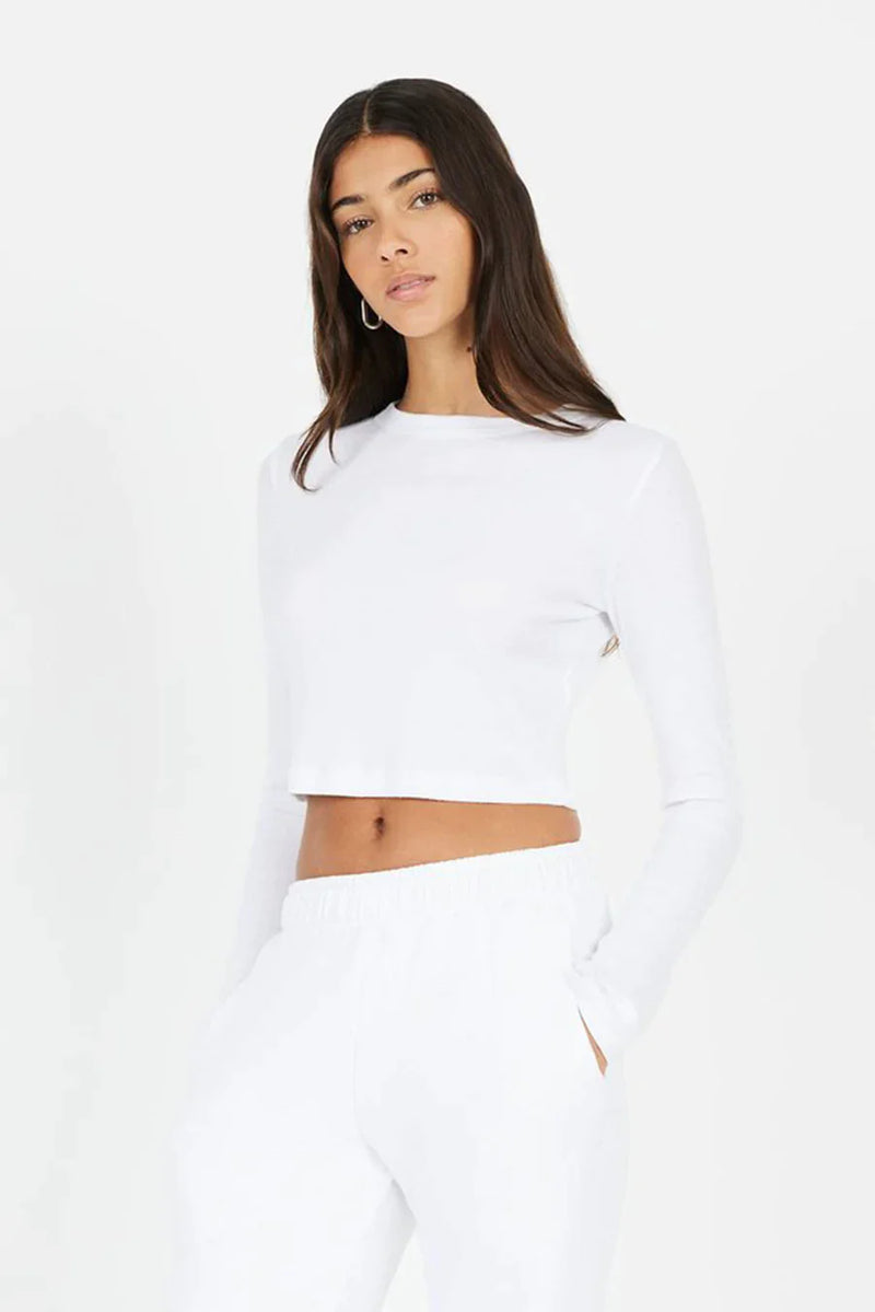 Verona Crop Shirt - White - BLVD