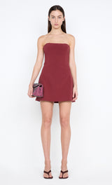 Romee Strapless Dress - Sangria - BLVD