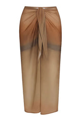 Wrap Midi Skirt Cover Up - Red Rock