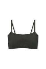 Rib Longline Bralette - Charcoal