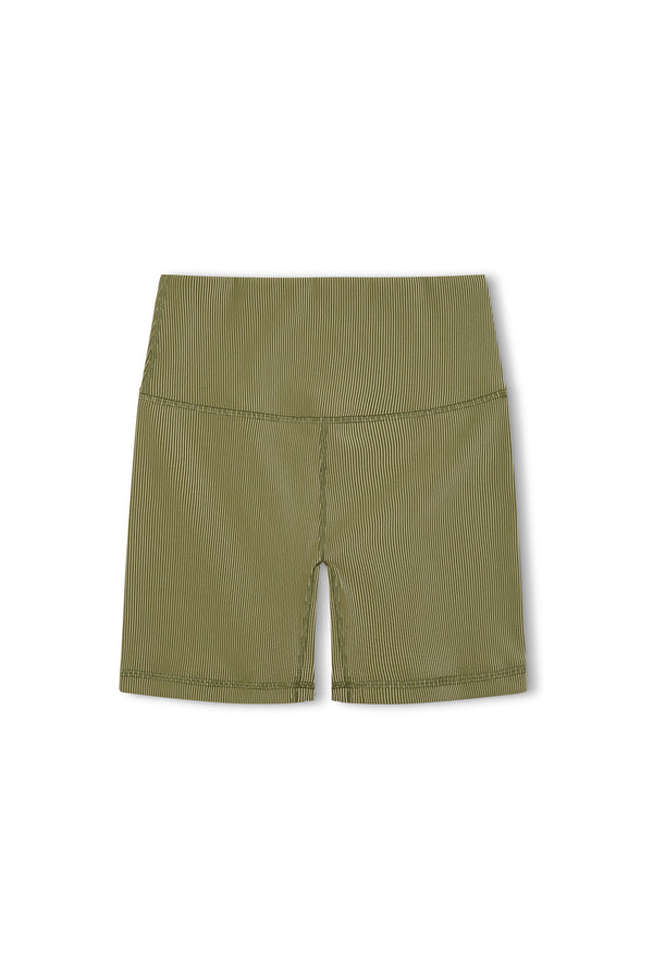 Stripe Rib Short - Olive