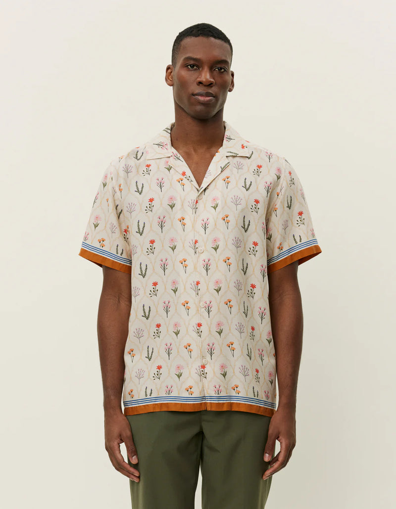 Lukas AOP Wild Flower SS Shirt - Ivory