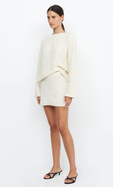 Gaia Knit Mini Skirt - Cream