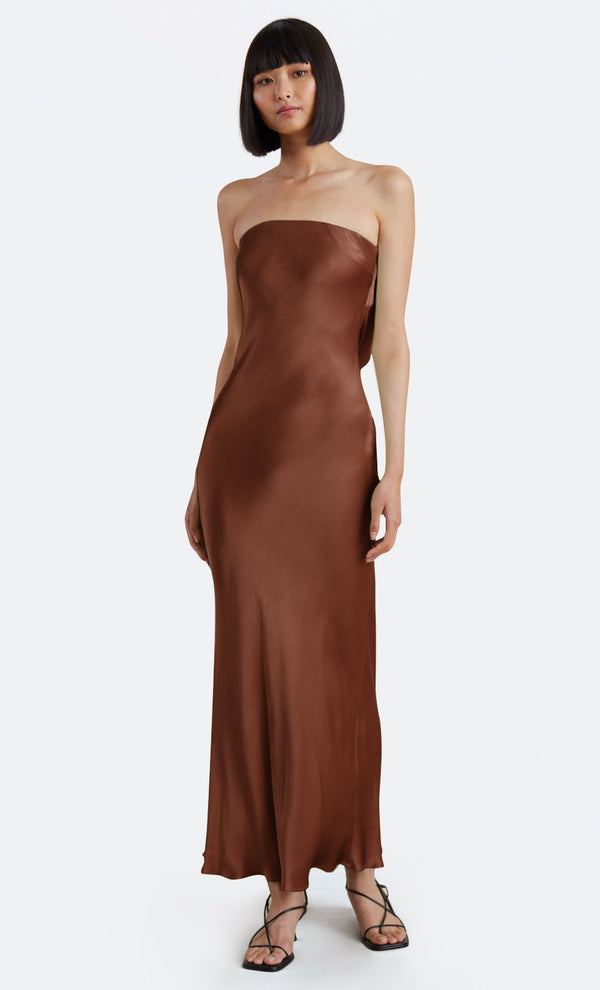Moondance Strapless Dress - Chocolate