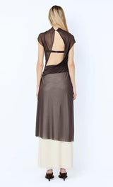 Eva Split Tunic Top - Dark Chocolate - BLVD