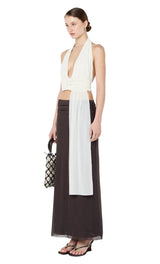 Eva Drap Top - Snow - BLVD