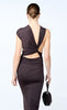 Solenne Twist Maxi Dress - Dark Chocolate - BLVD