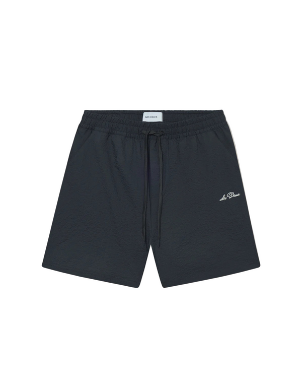 Stan Seersucker Swim Shorts - Black