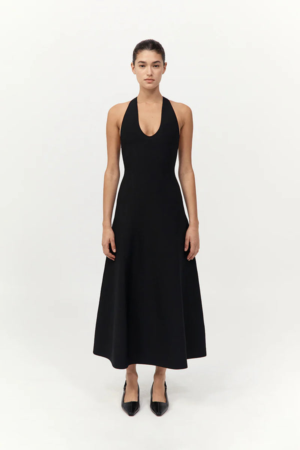 Sculpted Knit Dress - Black