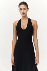 Sculpted Knit Dress - Black