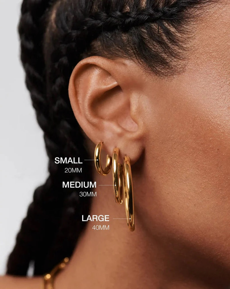 Classic Tunnel Medium Hoop Earrings