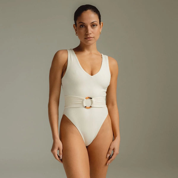 Kim One-Piece - Cream Rib