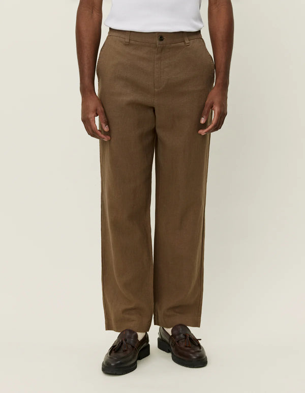 Pino Linen Pants - Cub Brown