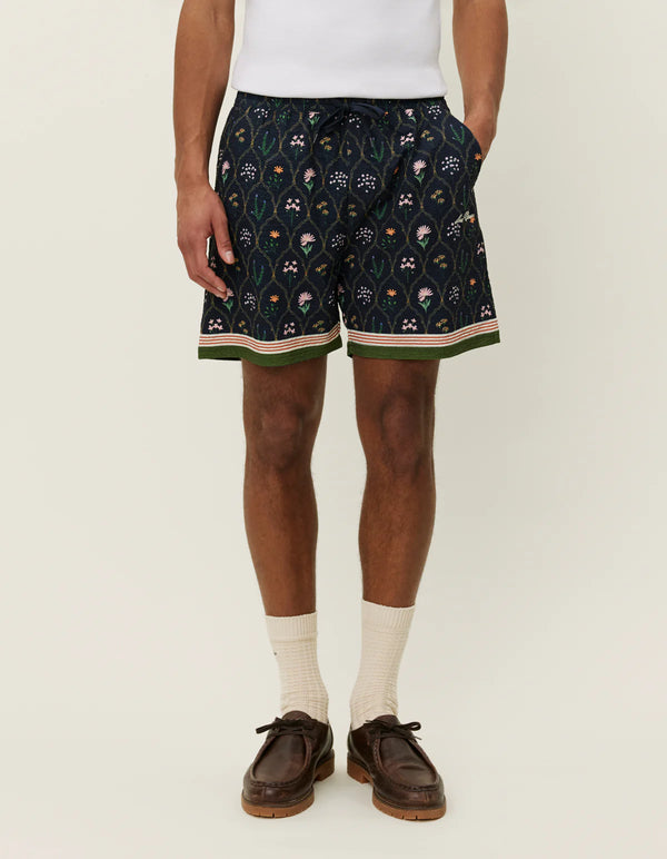Stan Wild Flowers AOP Shorts - Dark Navy
