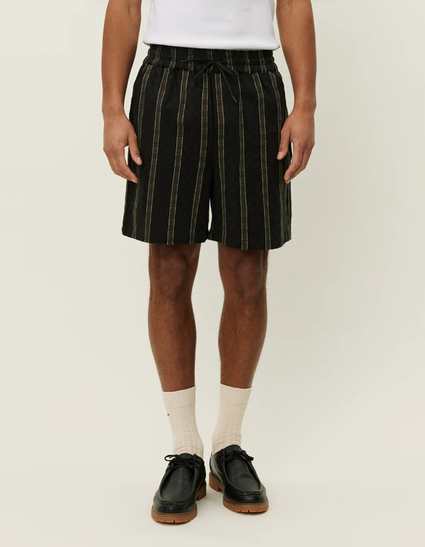 Harry Check Dobby Shorts - Black