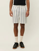 Harry Check Dobby Shorts - Light Ivory