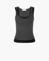 Double Layer Knot Tank - Black