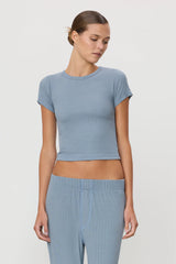 Short Sleeve Baby Tee - Slate (butter rib) - BLVD