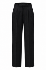 Julian Pleated Trouser - Black - BLVD