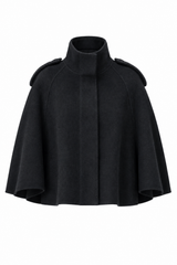 Yara Cape Jacket - Black - BLVD