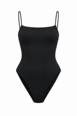 Fine Strap One Piece - Black