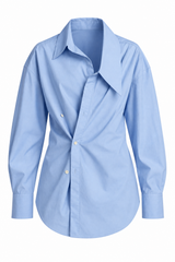 Charm Wrap Shirt - Light Blue