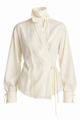 Aside Wrap Top - Butter