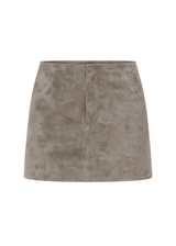 Date Skirt - Smoke Suede