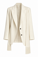 Extract Scarf Blazer - Offwhite