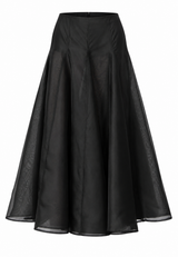 Greta Silk Skirt - Black - BLVD