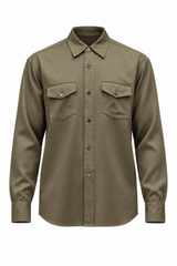 Carter Refined Workwear Shirt - Dark Olive - BLVD