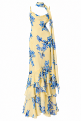Cowl Maxi Dress - Yellow