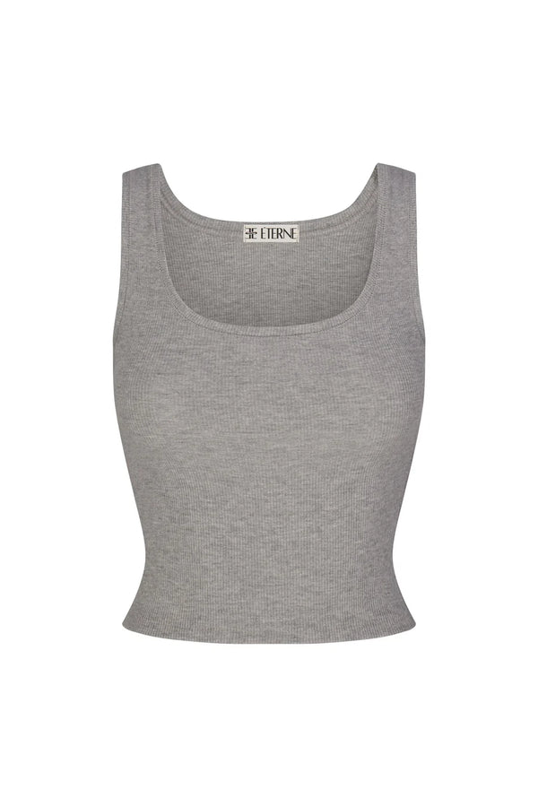 Square Neck Tank - Grey