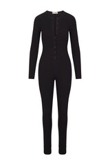 Henley Onesie - Black