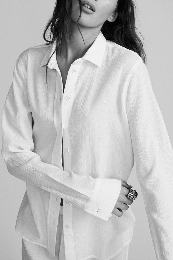 Jolene Button Down Top - Ivory