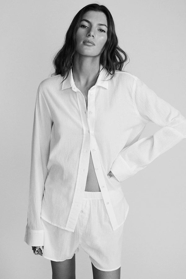 Jolene Button Down Top - Ivory