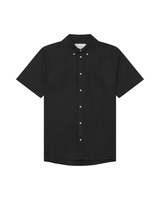 Konrad Linen SS Shirt - Black