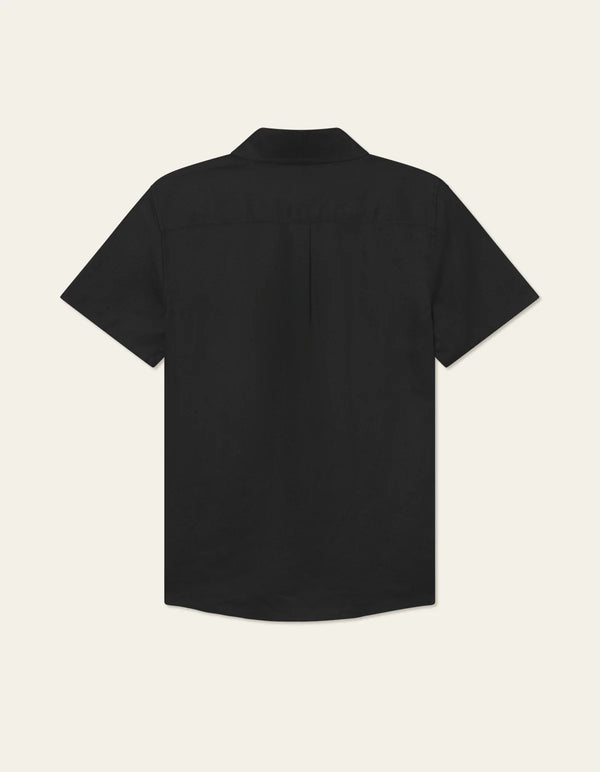 Konrad Linen SS Shirt - Black