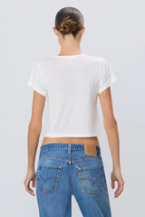 Short Sleeve Baby Tee - Ivory