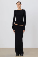 Emma Skirt - Black Rib