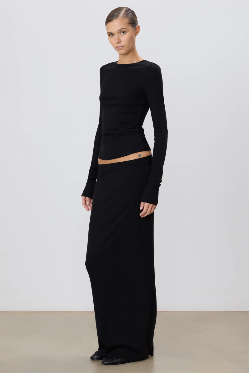 Emma Skirt - Black Rib