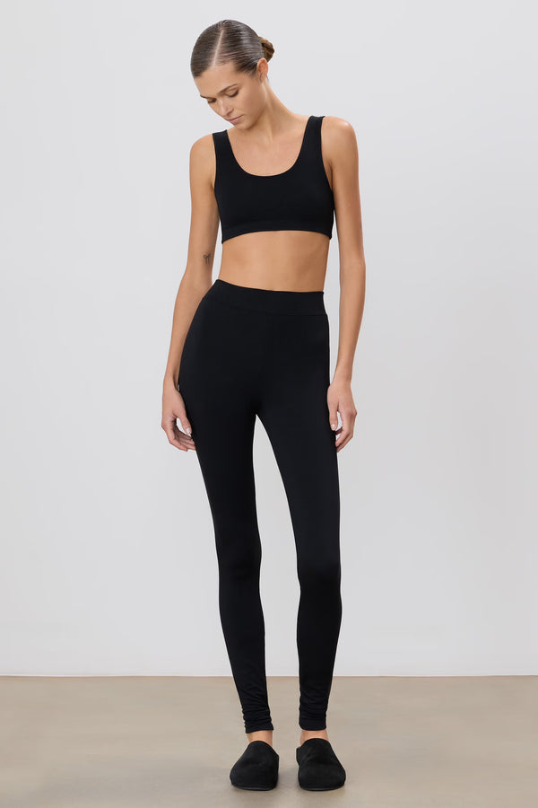 Modal High Rise Legging - Black