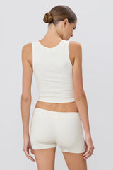 Square Neck Tank - Cream - BLVD