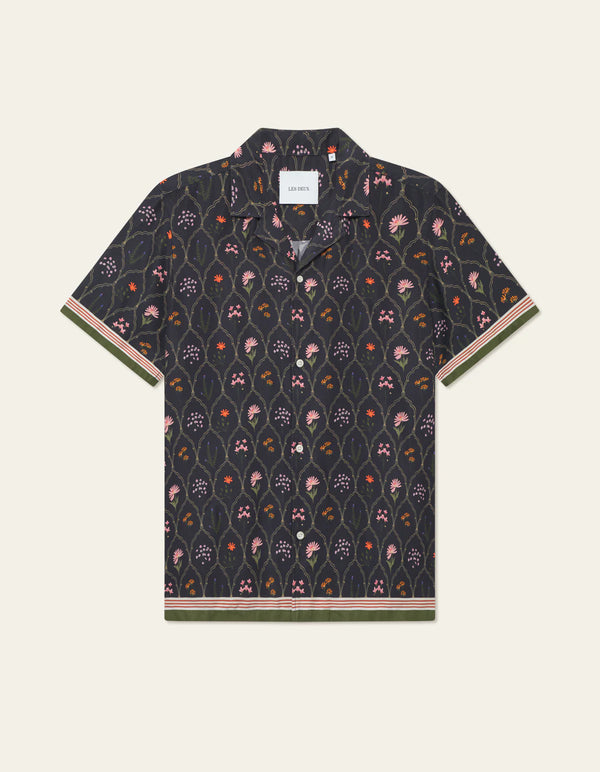 Lukas AOP Wild Flower SS Shirt - Dark Navy